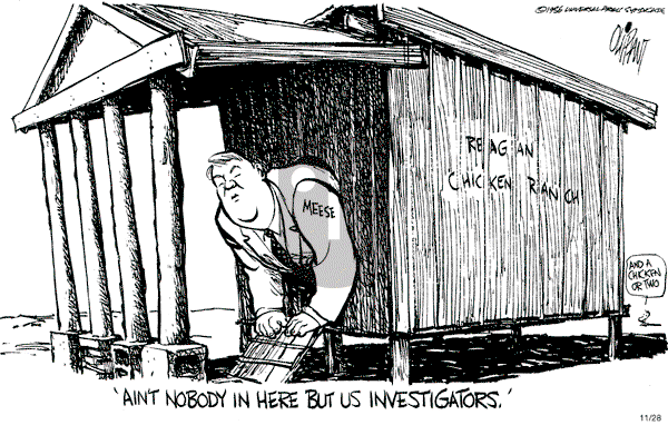 Pat Oliphant - Friday November 28, 1986 Comic Strip