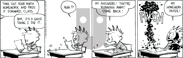 Calvin and Hobbes - Monday March 7, 1994 Comic Strip