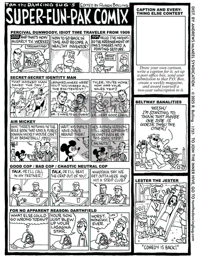 Tom the Dancing Bug on Monday May 26, 2025 Comic Strip