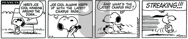 Peanuts on Monday May 6, 1974 Comic Strip
