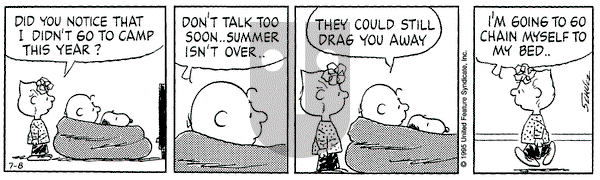 Peanuts on Saturday July 8, 1995 Comic Strip