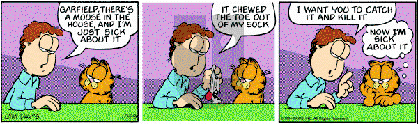 Garfield on Monday October 29, 1984 Comic Strip
