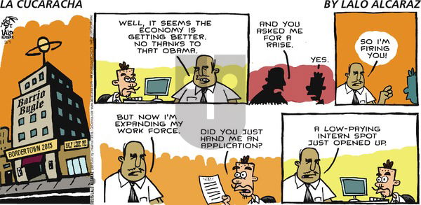 La Cucaracha on Sunday March 1, 2015 Comic Strip