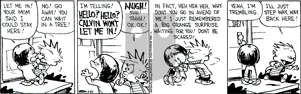 Calvin and Hobbes - Wednesday March 22, 1995 Comic Strip