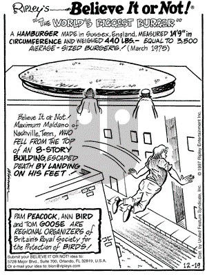 Ripley's Believe It or Not on Thursday June 4, 1998 Comic Strip