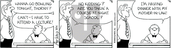 The Born Loser on Friday March 14, 2003 Comic Strip