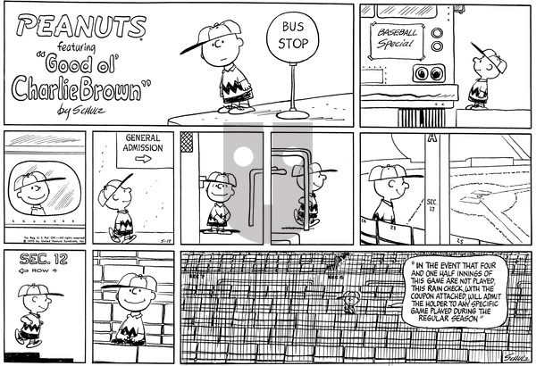 Peanuts on Sunday May 17, 1970 Comic Strip
