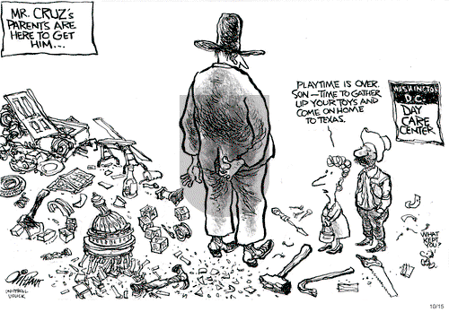 Pat Oliphant on Tuesday October 15, 2013 Comic Strip