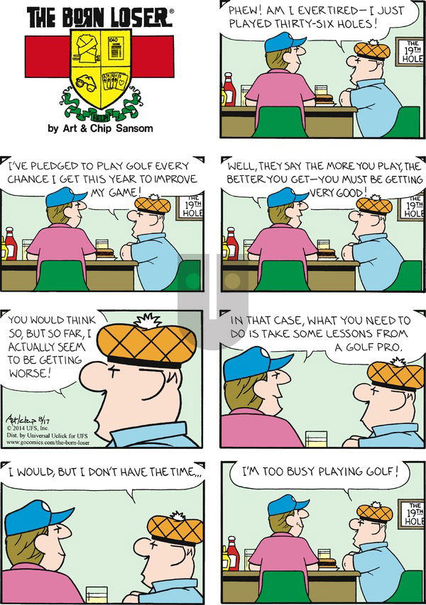 The Born Loser on Sunday August 17, 2014 Comic Strip
