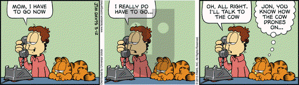 Garfield on Thursday March 12, 2015 Comic Strip