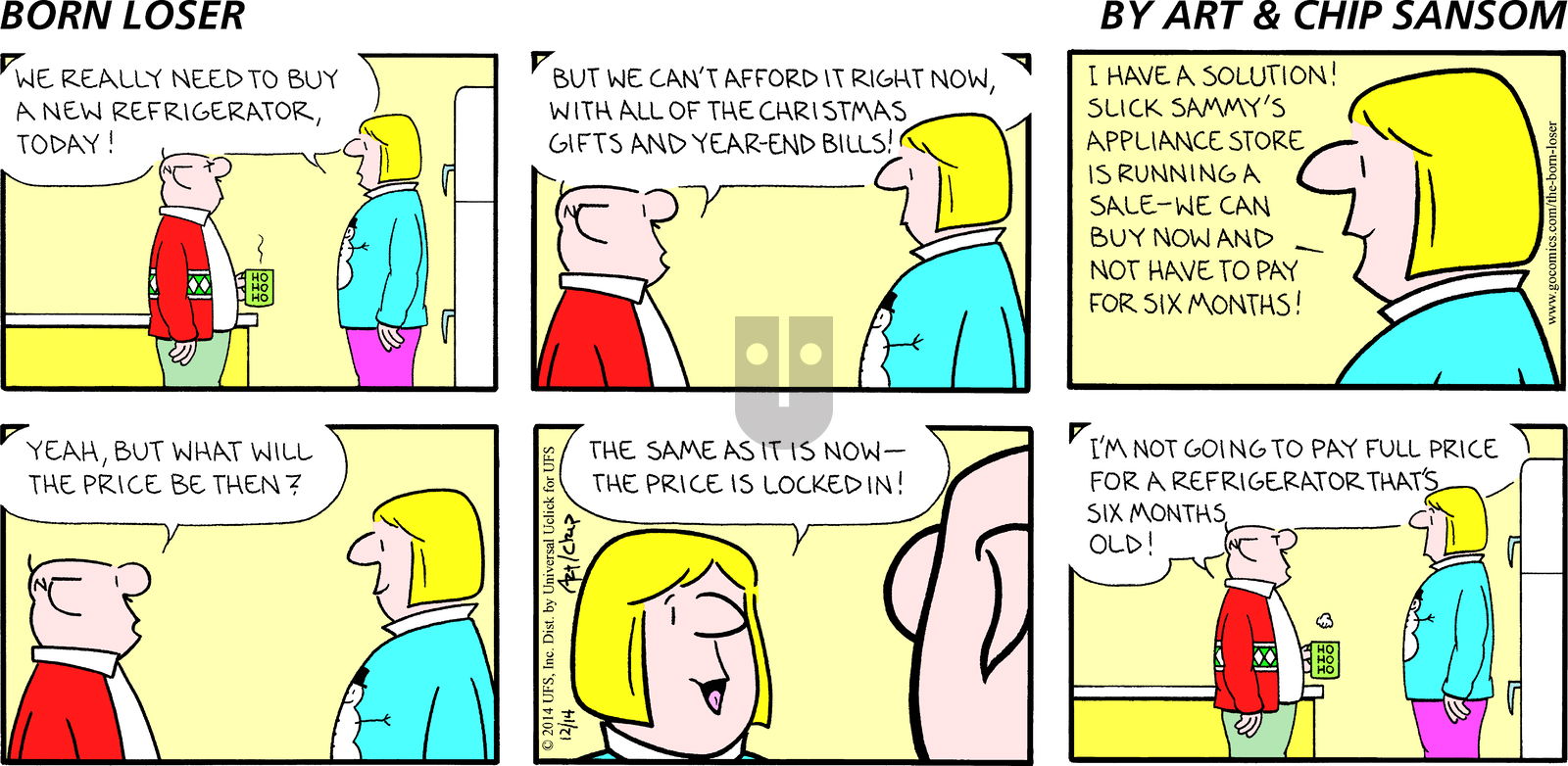 The Born Loser on Sunday December 14, 2014 Comic Strip