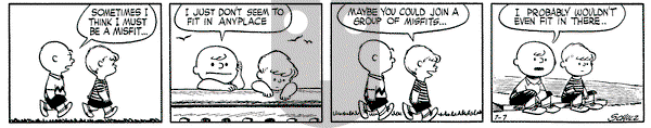 Peanuts on Wednesday July 7, 1954 Comic Strip