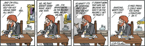 Doonesbury on Saturday March 26, 2016 Comic Strip