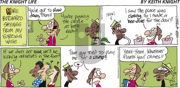 The Knight Life on Sunday November 9, 2014 Comic Strip
