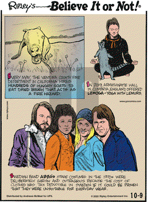 Ripley's Believe It or Not on Friday October 9, 2020 Comic Strip