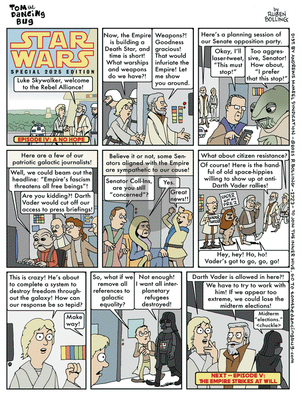 Tom the Dancing Bug on Friday February 21, 2025 Comic Strip