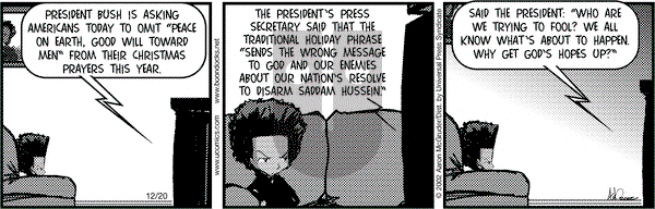 The Boondocks on Friday December 20, 2002 Comic Strip
