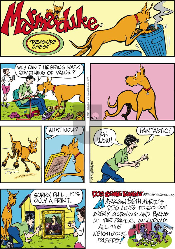 Marmaduke on Sunday March 27, 2016 Comic Strip