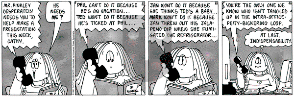 Cathy Classics on Tuesday August 12, 1997 Comic Strip