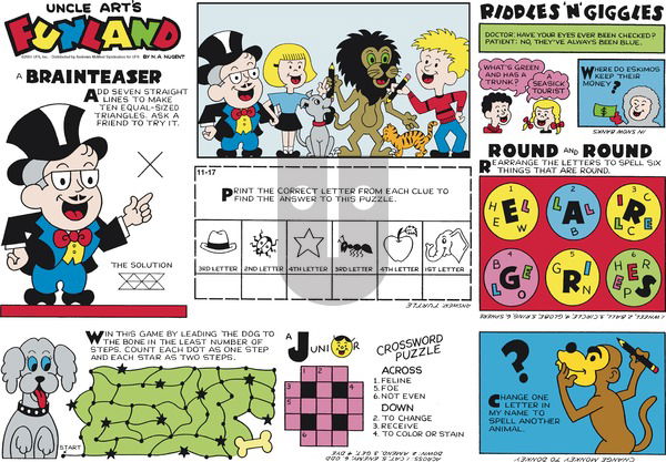 Uncle Art's Funland on Sunday November 17, 2024 Comic Strip