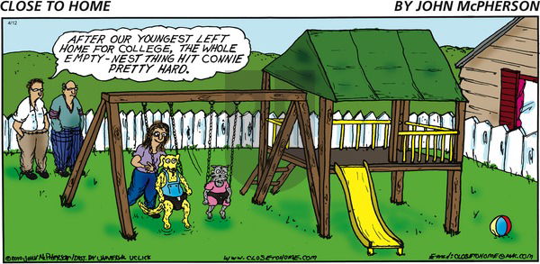 Close to Home on Sunday April 12, 2015 Comic Strip
