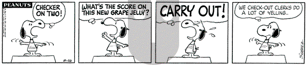 Peanuts on Wednesday August 26, 1970 Comic Strip