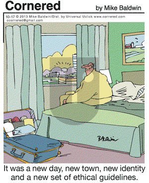 Cornered on Thursday October 17, 2013 Comic Strip