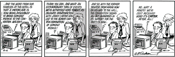 Doonesbury - Thursday August 14, 1980 Comic Strip
