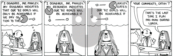 Cathy Classics on Thursday February 18, 1982 Comic Strip