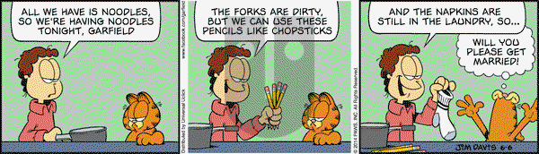 Garfield on Friday June 6, 2014 Comic Strip