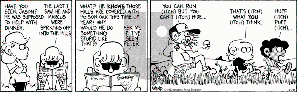 FoxTrot on Friday July 10, 1992 Comic Strip