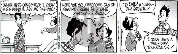 Rose is Rose on Wednesday November 23, 2005 Comic Strip