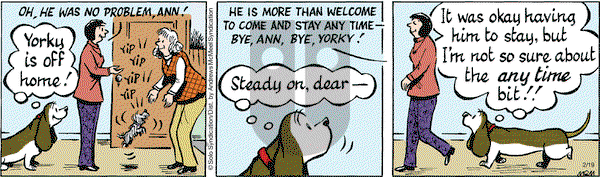 Fred Basset on Tuesday February 19, 2019 Comic Strip