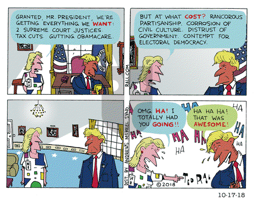 Ted Rall on Thursday October 18, 2018 Comic Strip