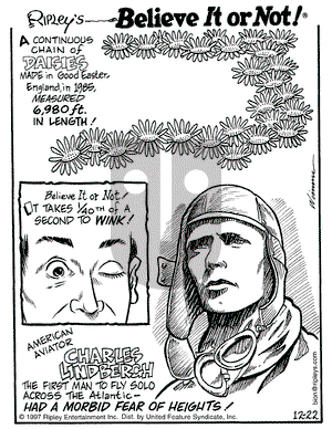 Ripley's Believe It or Not - Monday December 22, 1997 Comic Strip