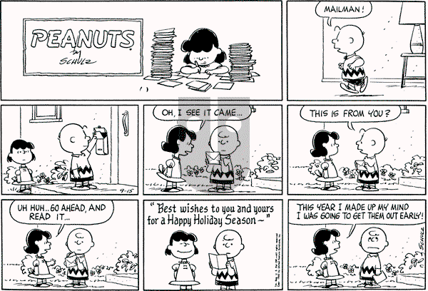 Peanuts - Sunday September 15, 1963 Comic Strip