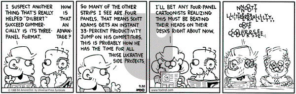 FoxTrot on Wednesday September 30, 1998 Comic Strip