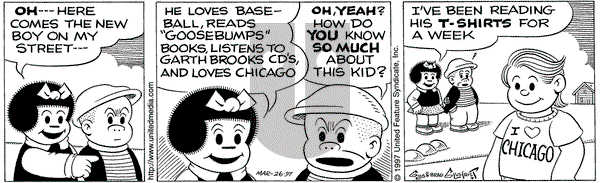 Nancy on Wednesday March 26, 1997 Comic Strip
