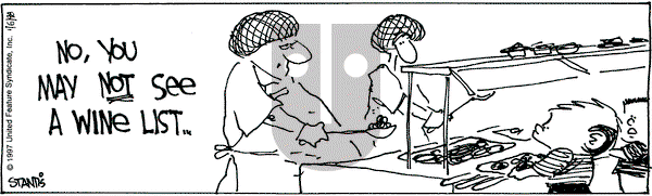 The Buckets on Tuesday January 6, 1998 Comic Strip