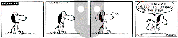 Peanuts on Tuesday February 18, 1958 Comic Strip