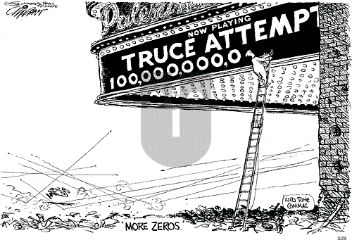 Pat Oliphant on Monday March 25, 2002 Comic Strip