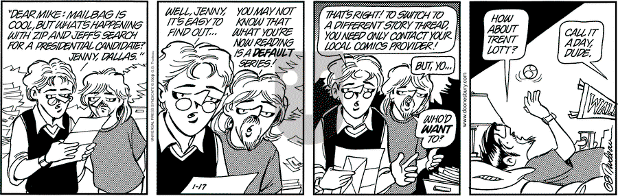 Doonesbury - Friday January 17, 2003 Comic Strip