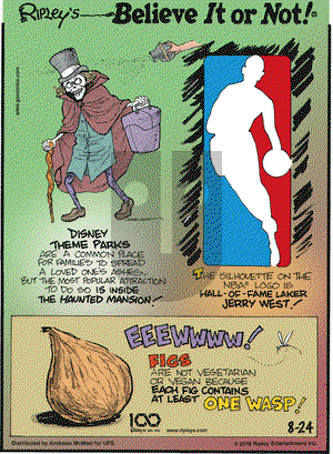 Ripley's Believe It or Not on Saturday August 24, 2019 Comic Strip