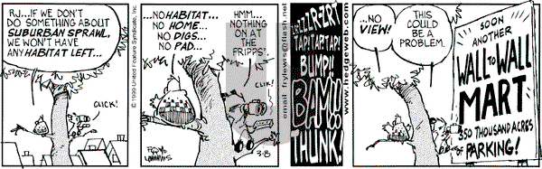 Over the Hedge on Monday March 8, 1999 Comic Strip