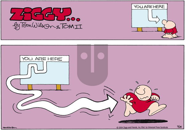 Ziggy on Sunday March 28, 2004 Comic Strip