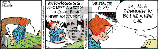 Red and Rover on Wednesday March 14, 2018 Comic Strip