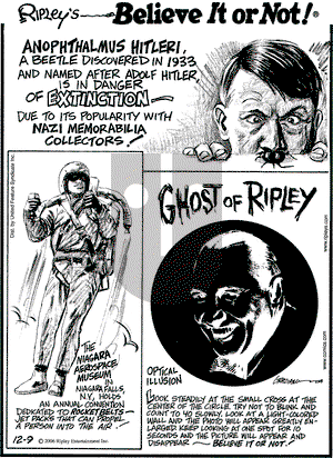 Ripley's Believe It or Not on Saturday December 9, 2006 Comic Strip