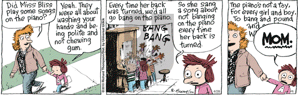Cul de Sac on Tuesday April 28, 2015 Comic Strip