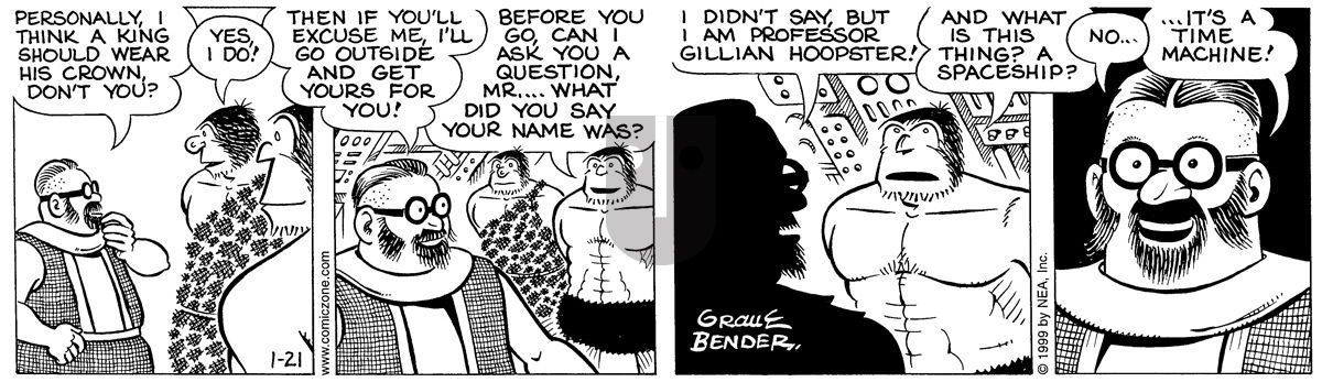 Alley Oop - Thursday January 21, 1999 Comic Strip