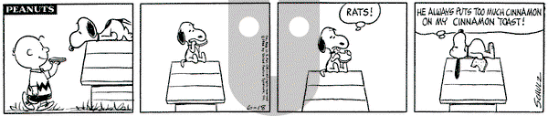 Peanuts on Saturday June 18, 1966 Comic Strip